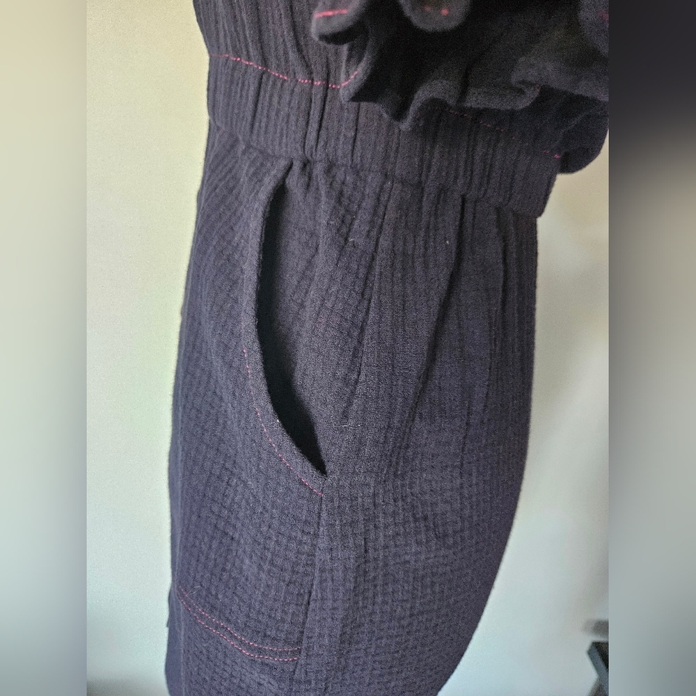 FRNCH Paris Midi Dress Womens XS Marine Blue NWT - Picture 5 of 10